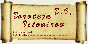 Doroteja Vitomirov vizit kartica